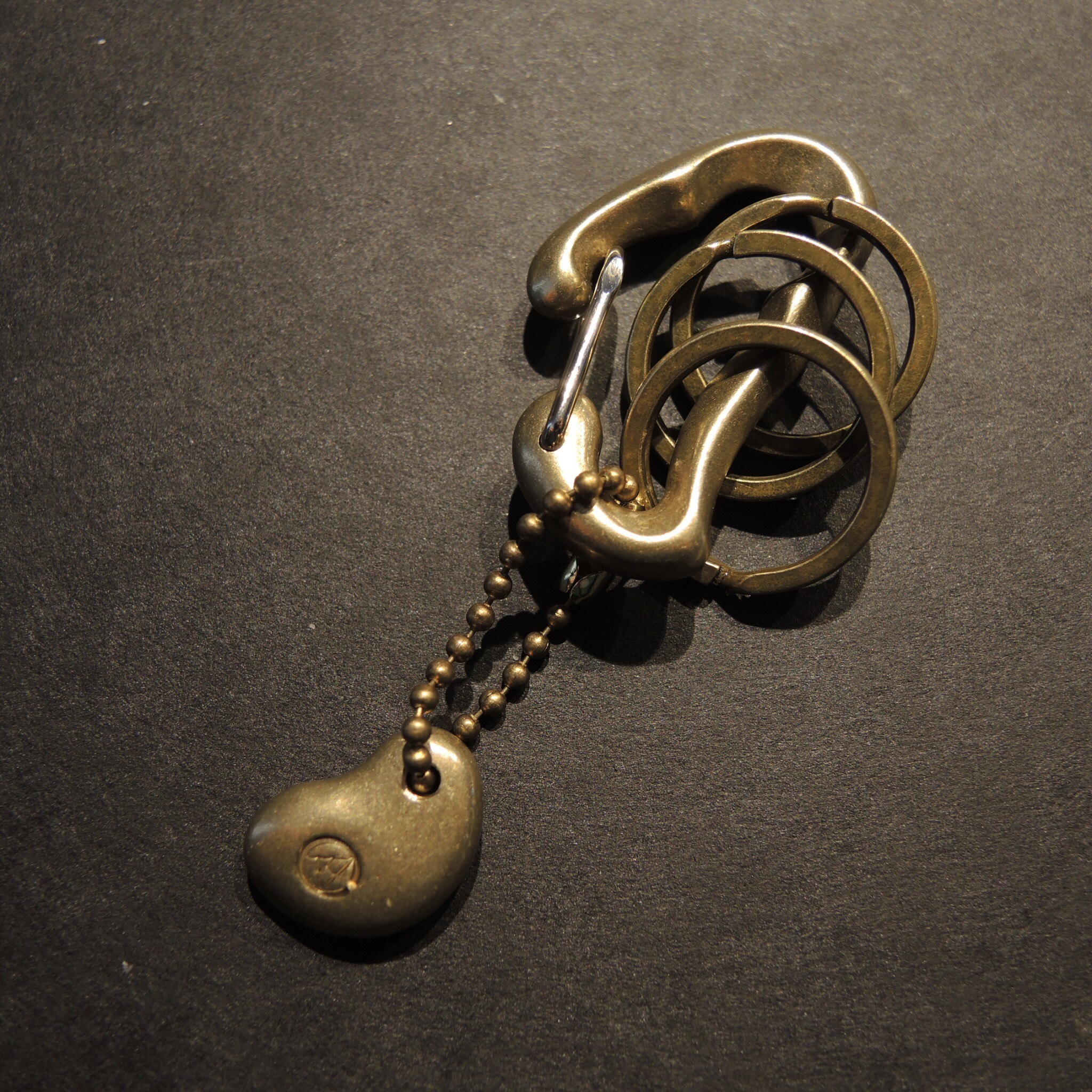 真鍮 キーホルダー カラビナ 《KCB-004-B》