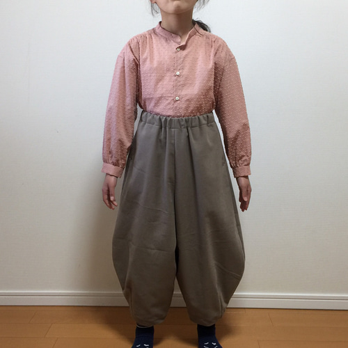 型紙】子供用バルーンパンツ（100・110・120・130全サイズ記載） 編み 