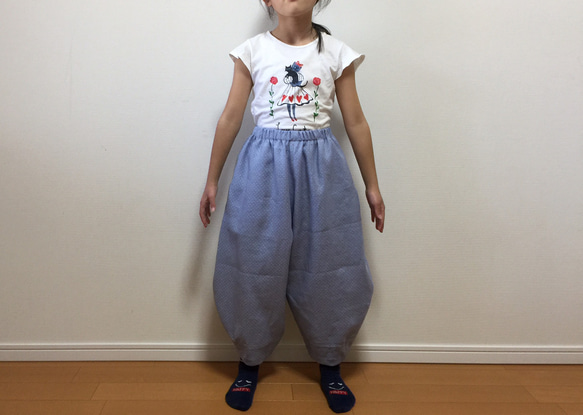 【型紙】子供用バルーンパンツ（100・110・120・130全サイズ記載） 5枚目の画像