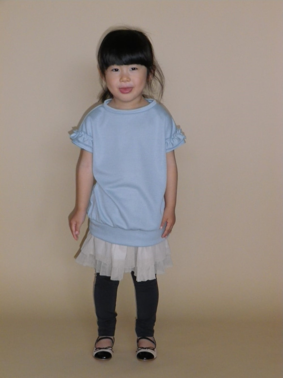 【子供服セット販売】110サイズカットソー、スカート、レギンスセット販売 5枚目の画像