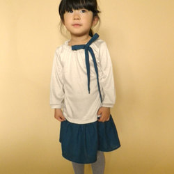 【子供服セット販売】１００サイズ リボンワンピースとレギンスのセット販売 2枚目の画像