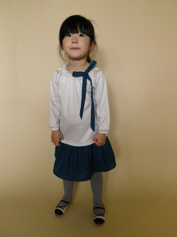 【子供服セット販売】１００サイズ リボンワンピースとレギンスのセット販売 3枚目の画像