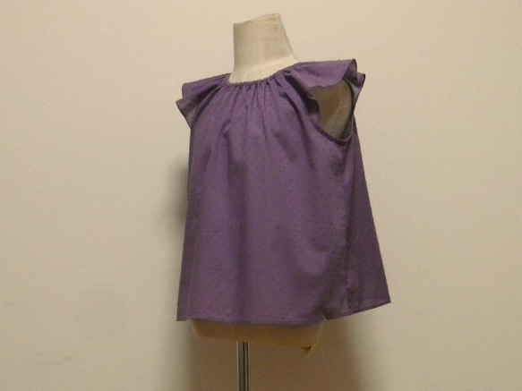 【子供服セット販売】120サイズ パープルブラウス、ワンピースのセット 2枚目の画像