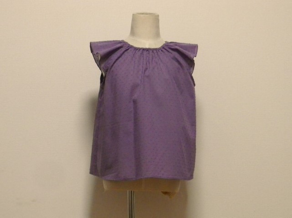 【子供服セット販売】120サイズ パープルブラウス、ワンピースのセット 4枚目の画像