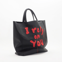 goatleather hand bag"I rely on you"/山羊革/T031 2枚目の画像