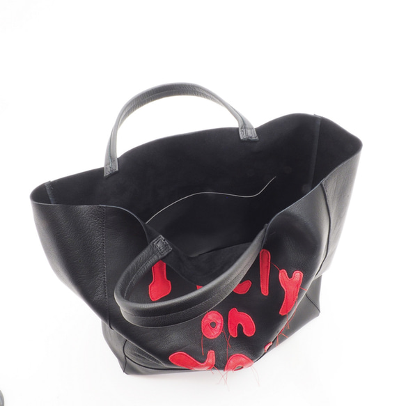 goatleather hand bag"I rely on you"/山羊革/T031 6枚目の画像