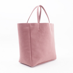 &lt;庫存銷售&gt; 輕便絨面革手提包 L（粉紅色）/人造革（Alcantara）/HB016 第3張的照片