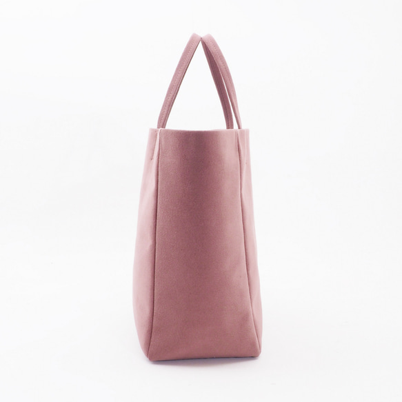 &lt;庫存銷售&gt; 輕便絨面革手提包 L（粉紅色）/人造革（Alcantara）/HB016 第4張的照片
