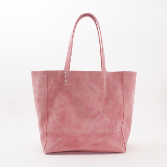 &lt;即時發貨&gt; Machi L Tote (Fuchsia) 100% RealLeather/意大利單寧/牛皮/T0 第1張的照片