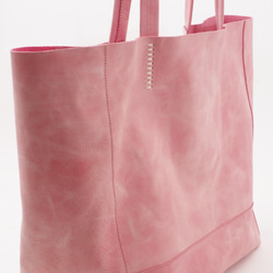 &lt;即時發貨&gt; Machi L Tote (Fuchsia) 100% RealLeather/意大利單寧/牛皮/T0 第5張的照片