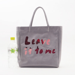 ＜即納＞leave it to meバッグ（グレー）/人工皮革/HB030 2枚目の画像