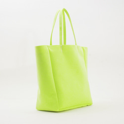 &lt;庫存銷售&gt; 淺絨面革手提包2（熒光檸檬綠）/人造革（Alcantara）/HB032 第3張的照片