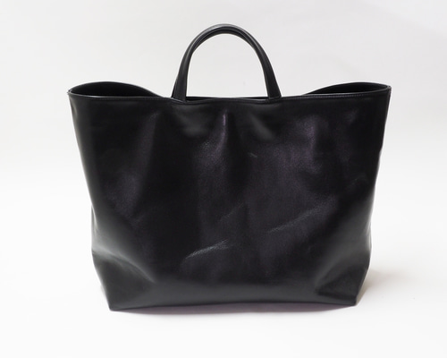 美品】 大容量 Ampersand アンパサンド 羊革 トートバッグ 黒 本