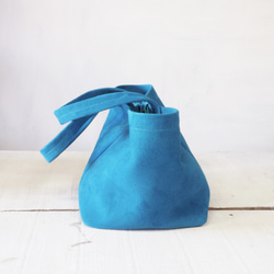 【サンプル品SALE】＜即納＞small bag（水色）ちょっとそこまでバッグ/山羊革/本革/sb001 4枚目の画像