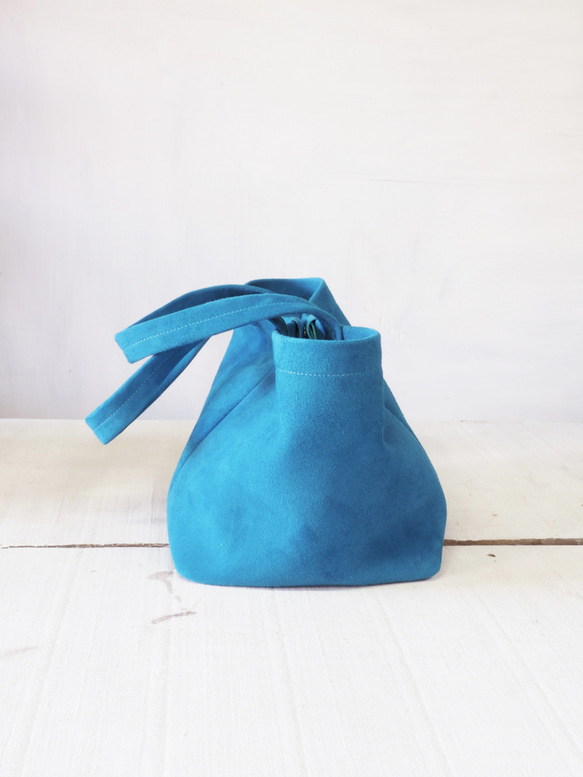 【サンプル品SALE】＜即納＞small bag（水色）ちょっとそこまでバッグ/山羊革/本革/sb001 4枚目の画像