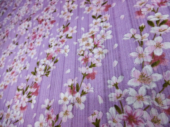 【１ｍ×生地幅】【ＳＡＬＥ生地】綿100％・織り模様・桜柄 2枚目の画像