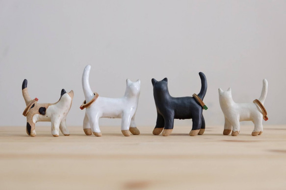 タオ猫の装飾品|リングシート（霧の黒い猫） 2枚目の画像