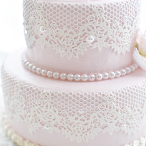 クレイケーキ ＊ ウェディング ティアラ (ピンク) その他ペーパー