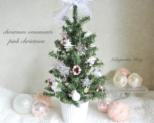 小型クリスマスツリー ピンク シルバー❣️H♡Y ☆mama❣️ 0_024474a86db011f97d9fab723210