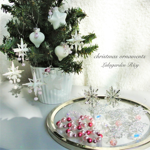 一点物> Pink christmas ピンク・ホワイト・シルバー クリスマス