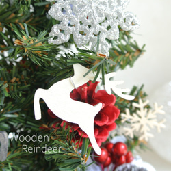Happy Christmas ☆　雪の結晶　トナカイ　レッド×ホワイト×ブラック　クリスマスツリー　R&yCH10 9枚目の画像