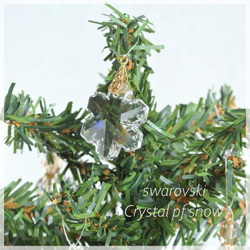 <Creema限定><一点物>　煌めく雪の結晶クリスマスツリー　クリスタル　キュービックジルコニア　R&yCH13 4枚目の画像