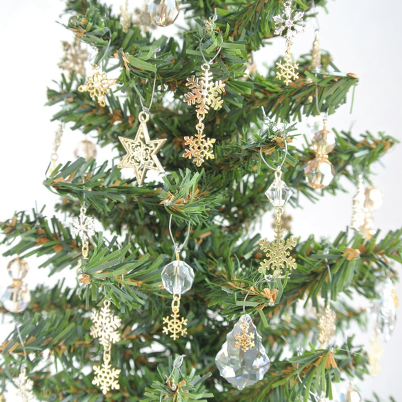 <Creema限定><一点物>　煌めく雪の結晶クリスマスツリー　クリスタル　キュービックジルコニア　R&yCH13 7枚目の画像