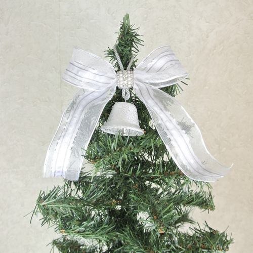 ツリーを華やかに♡ 可愛い♪白いリボンのクリスマスツリー