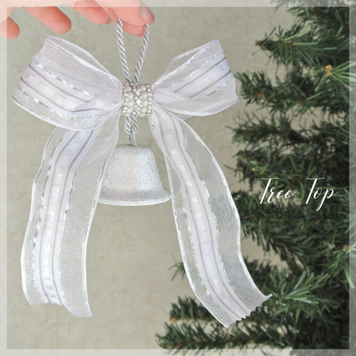 ツリーを華やかに♡ 可愛い♪白いリボンのクリスマスツリー