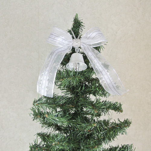 ツリーを華やかに♡ 可愛い♪白いリボンのクリスマスツリー