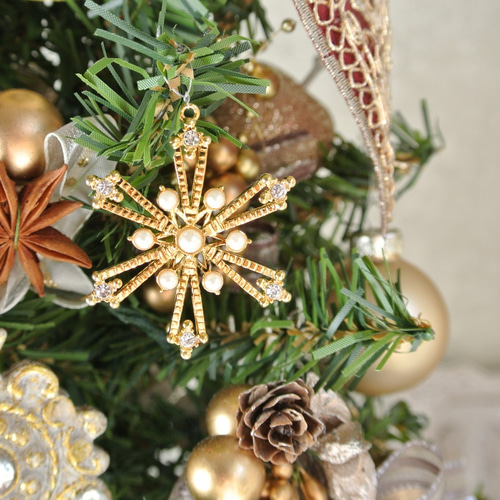 幸運のシンボル Keyオーナメント クラシックツリー アンティーク風