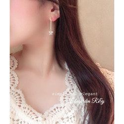 kirakira butterfly earrings イヤリング　樹脂ノンホールピアス　樹脂イヤリング　R&y149 5枚目の画像