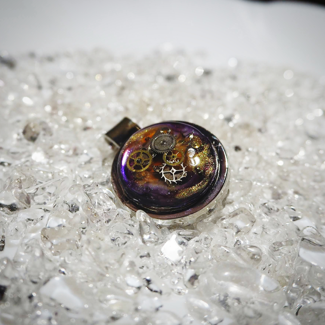 ノスタルジー」シリーズ ボールマーカー ゴルフマーカー パープル  