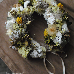 TATOEBA WREATH～使い方はあなた次第★例えばリース！<antique　yellow> 2枚目の画像