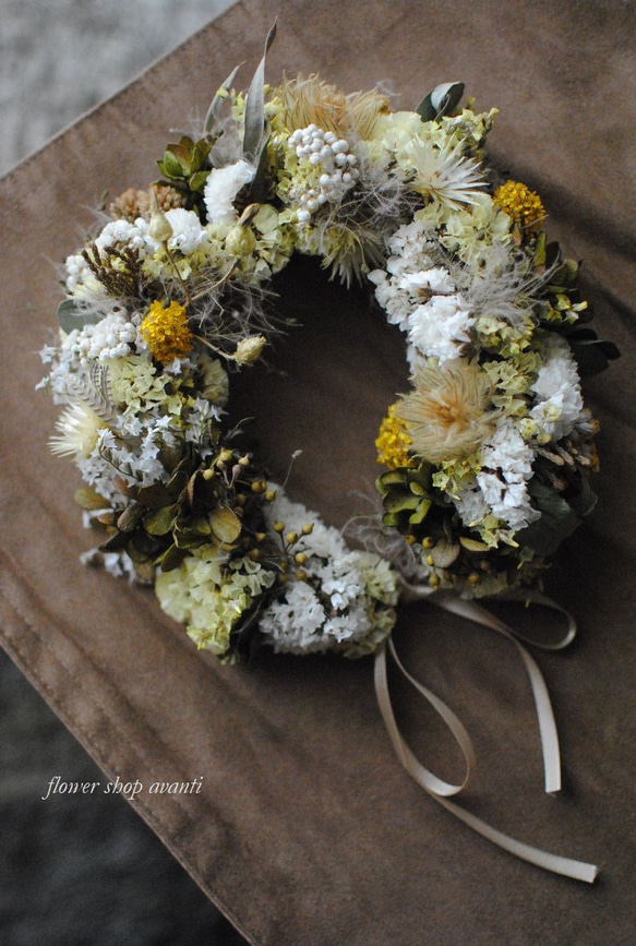 TATOEBA WREATH～使い方はあなた次第★例えばリース！<antique　yellow> 2枚目の画像