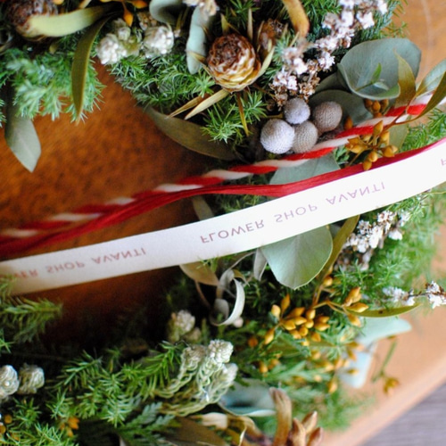 ＊Natural＊クリスマスリース　ネイティブ☆ドライフラワーリース クリスマスリース 実物とネイティブフラワーがおしゃれ☆ ドライ