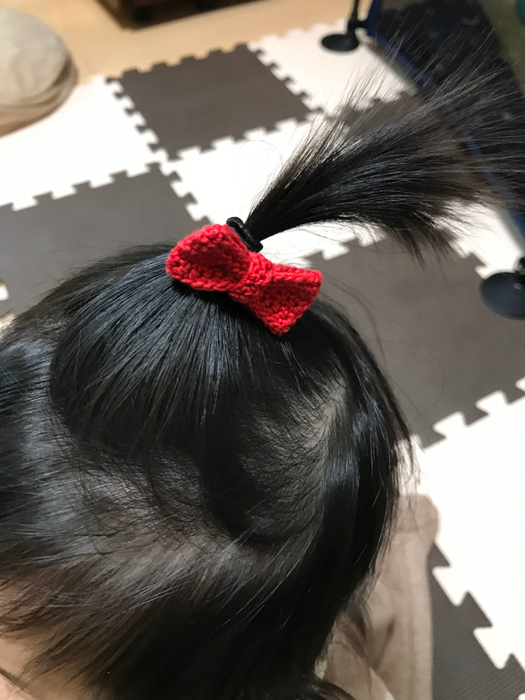 ベビーヘアゴム＊リボン 4枚目の画像