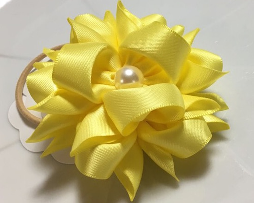 花柄親子リボン　うさみみ　大小ペア　イエロー　オレンジ　黄色　キッズ　ヘアゴム 楽天市場】ドット柄クッション入うさ耳リボンヘアゴムヘア