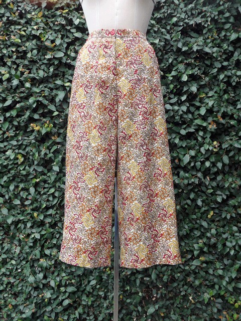 セール　ガウチョパンツ　麻花柄