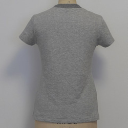 衿リブTシャツ　オーガニックコットン　グレー（受注生産） 4枚目の画像