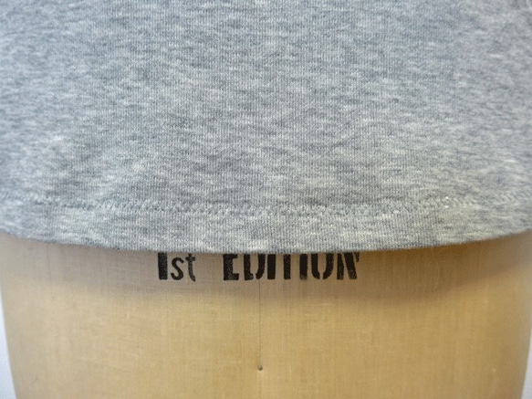 衿リブTシャツ　オーガニックコットン　グレー（受注生産） 7枚目の画像