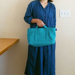 Creema限定 福袋★ いろいろ素材の巾着バッグ（レンガ）、横長トートバッグ 4枚目の画像