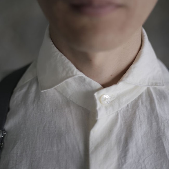 3/4 sleeve highcount linen Shirts７分袖ハイカウントリネンシャツ 4枚目の画像