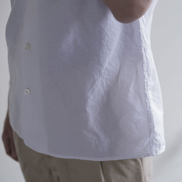 cotton/linen open collar shirts コットンリネンオープンカラーシャツ 8枚目の画像