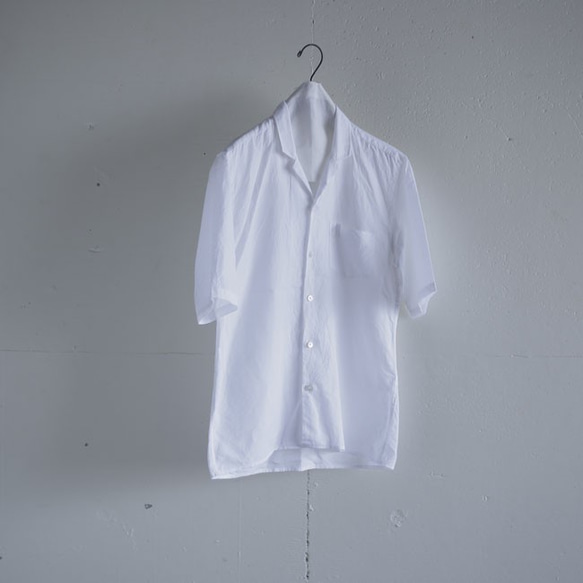 cotton/linen open collar shirts コットンリネンオープンカラーシャツ 2枚目の画像
