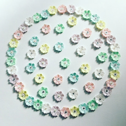 お花シール❁︎60枚❁︎小花半透明mix ペーパーフラワー 3枚目の画像