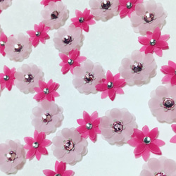 ✿送料無料✿立体お花シール✿クラフトパンチ ペーパーフラワー 色紙 寄せ書き ウェディング 席札 ラッピング 1枚目の画像