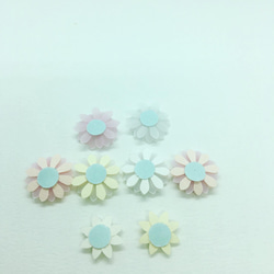 お花シール❁︎スワロフスキー❁︎40枚❁︎pink×white 4枚目の画像