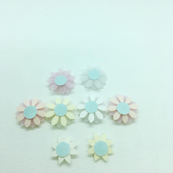 お花シール❁︎スワロフスキー❁︎40枚❁︎pink×white 4枚目の画像