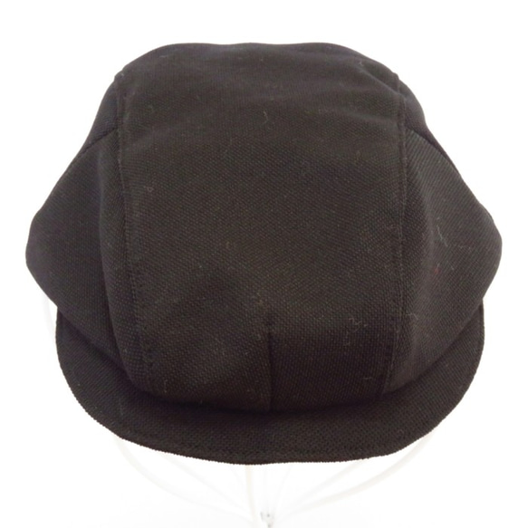 ポロシャツ素材のBlackハンチング帽 1枚目の画像